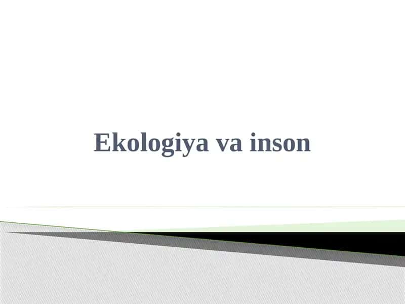 Ekologiyavainson 1
