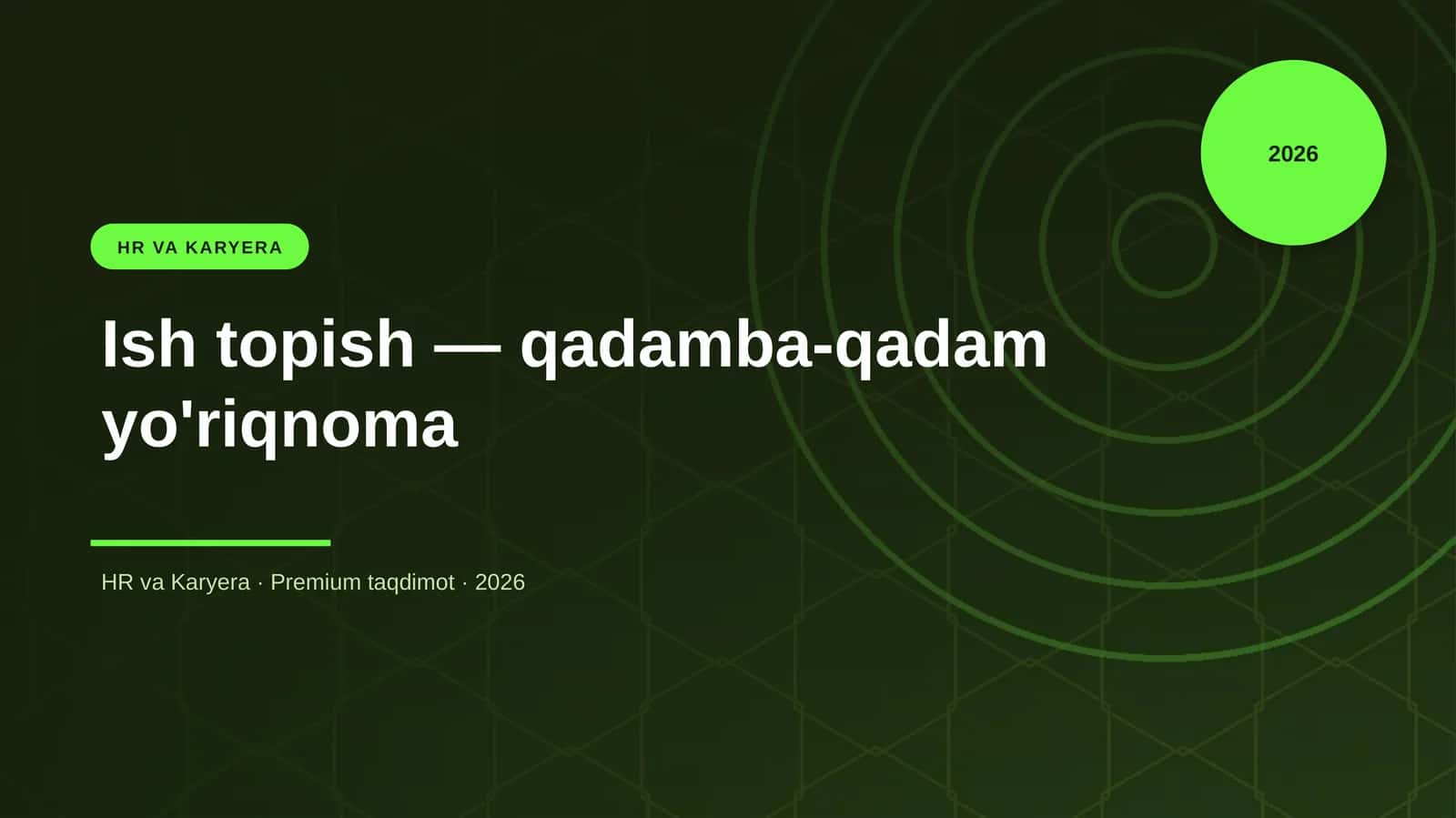 Ish topish — qadamba-qadam yo'riqnoma 1