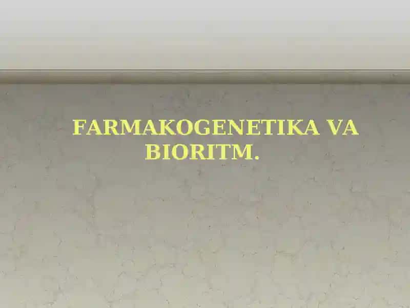 FARMAKOGENETIKAVA BIORITM 1