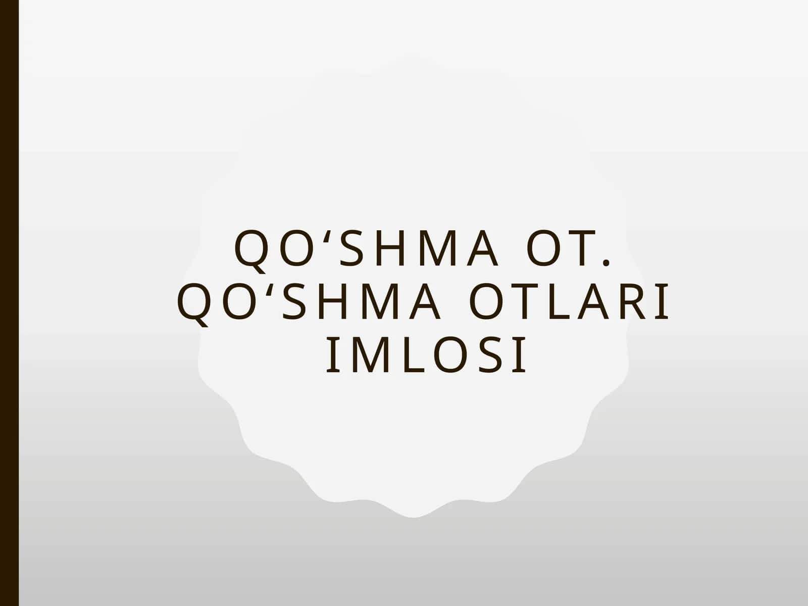Qoʻshmaotlari imlo si 1