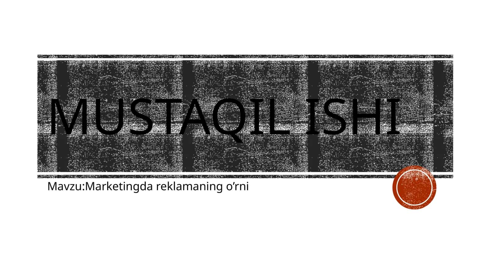Reklamaning o’rni Marketingda 1
