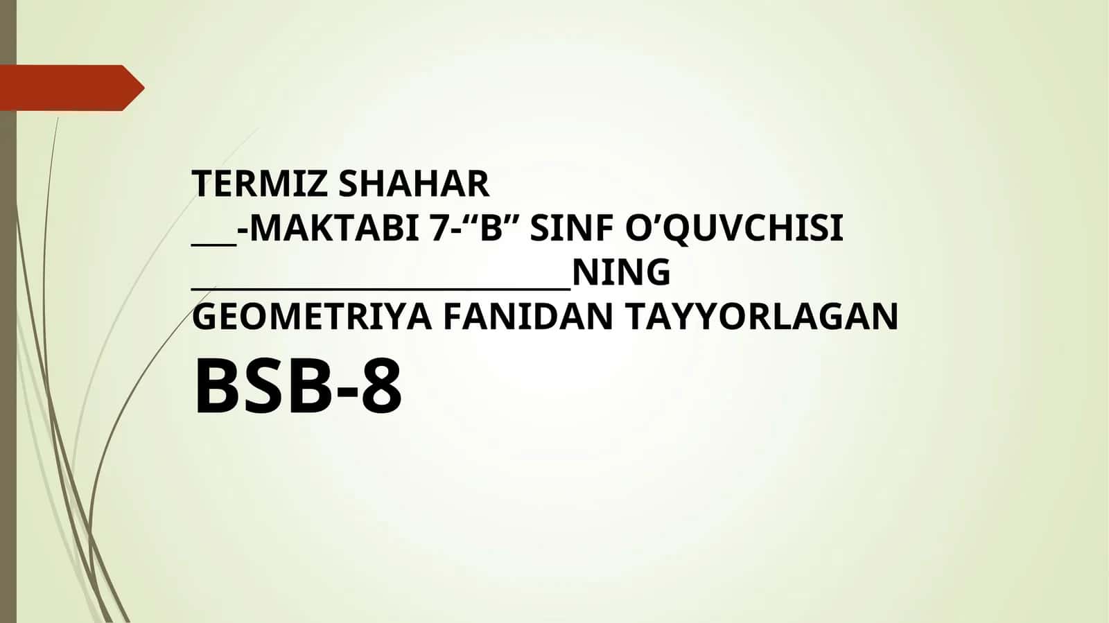 GEOMETRIK SHAkllarning hayotdagi o’rni 1