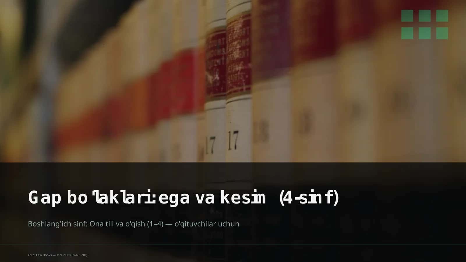Gap bo'laklari: ega va kesim (4-sinf) 1