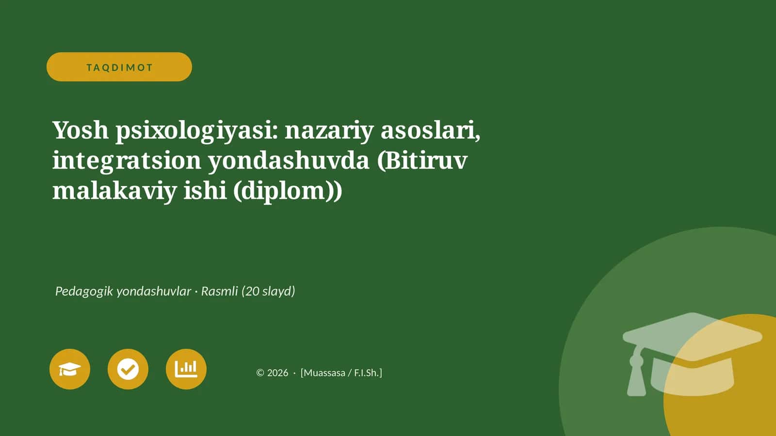 Yosh psixologiyasi: nazariy asoslari, integratsion yondashuvda (Bitiruv malakaviy ishi (diplom)) 1