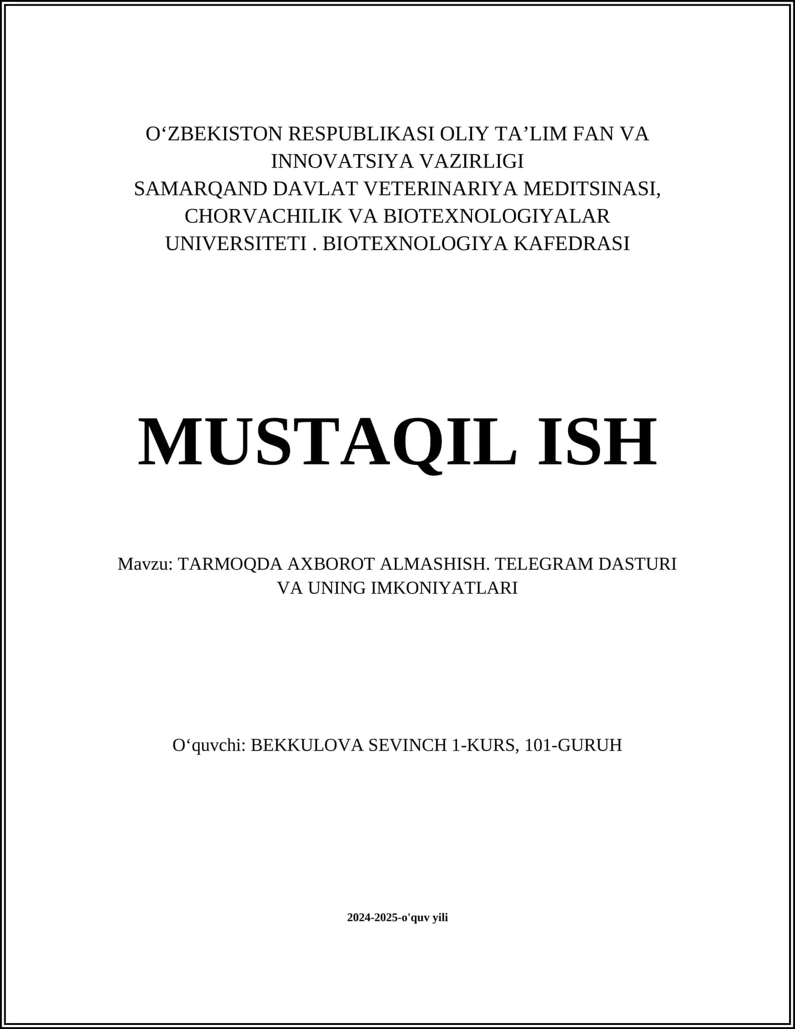Telegram dasturi 1