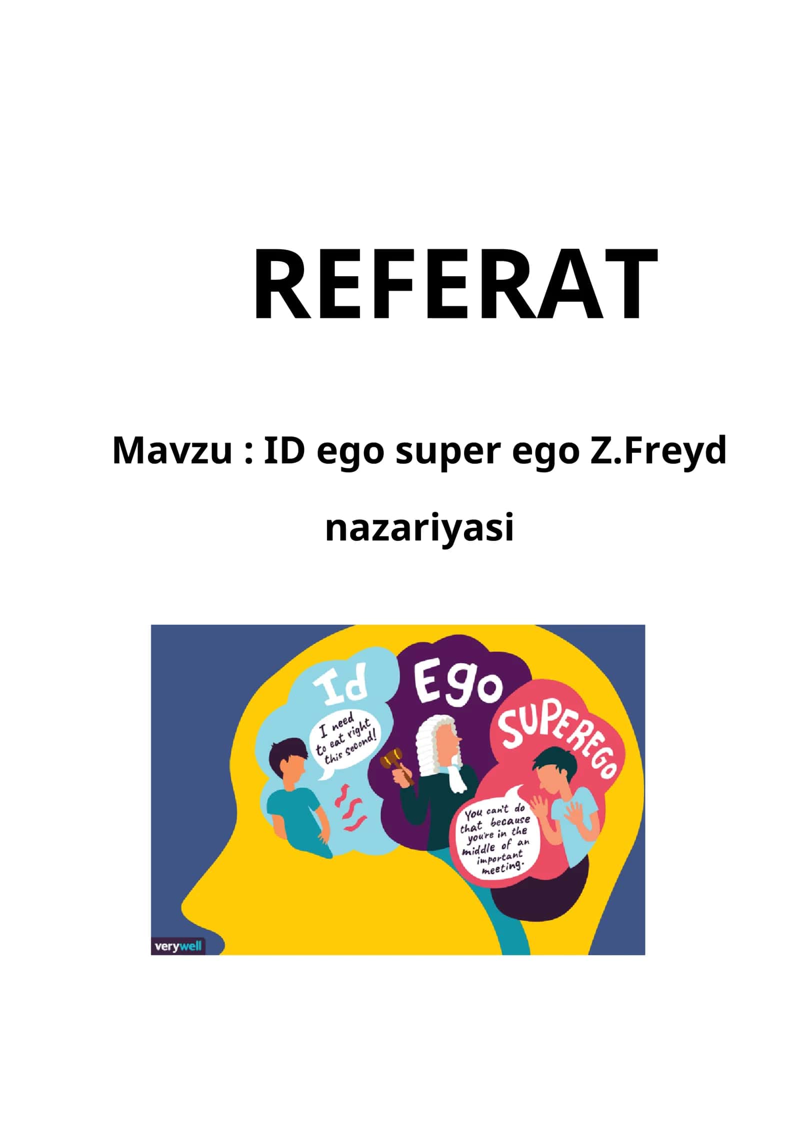 ID ego super ego Z.Freyd nazariyasi 1