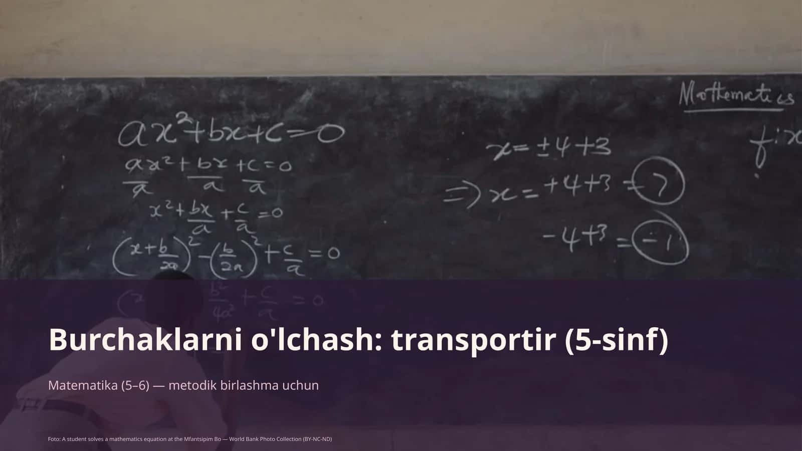 Burchaklarni o'lchash: transportir (5-sinf) 1