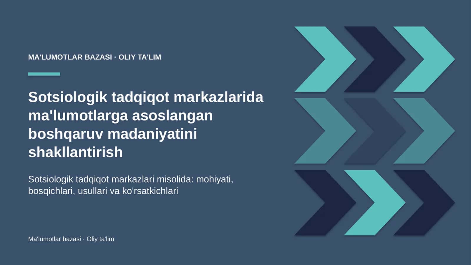 sotsiologik tadqiqot markazlarida ma'lumotlarga asoslangan boshqaruv madaniyatini shakllantirish 1240 1