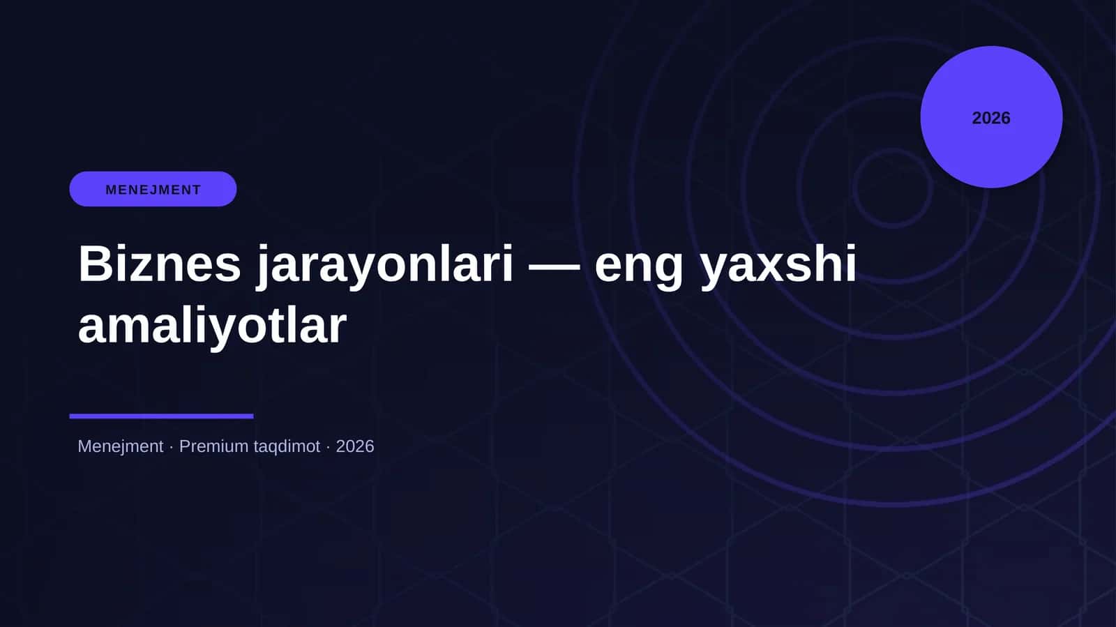 Biznes jarayonlari — eng yaxshi amaliyotlar 1