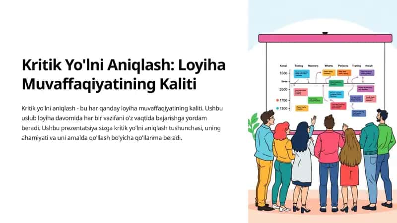 Kritik Yo'lni Aniqlash: Loyiha Muvaffaqiyatining Kaliti 1