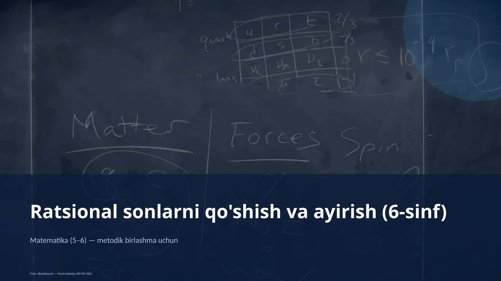 Ratsional sonlarni qo'shish va ayirish (6-sinf) 1