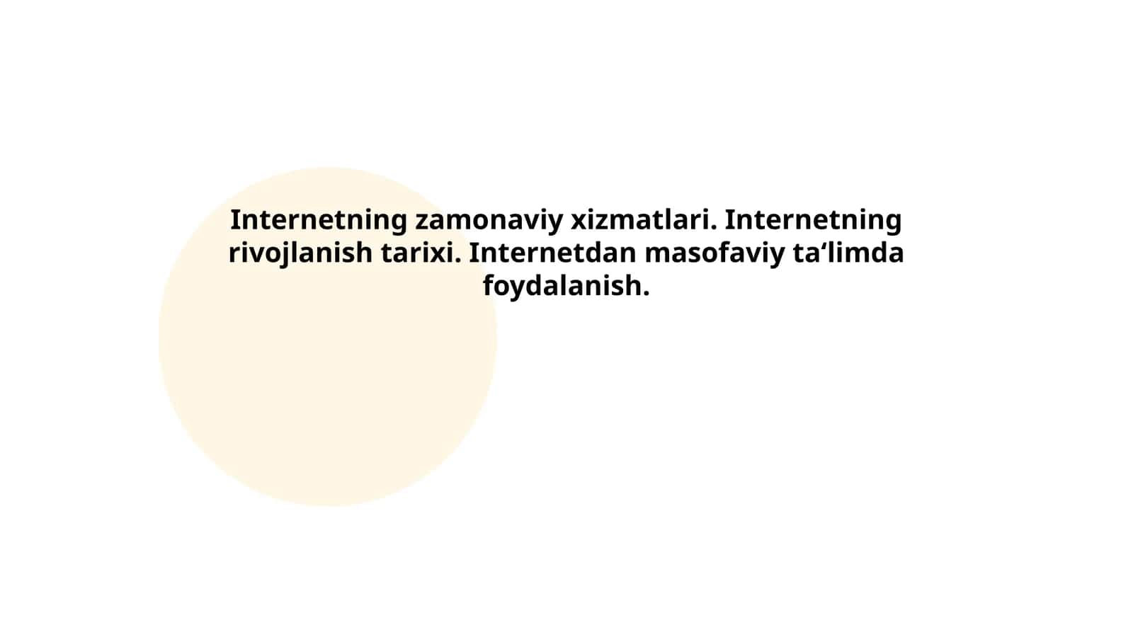 Internetning zamonaviy xizmatlari va ularning turlari 1