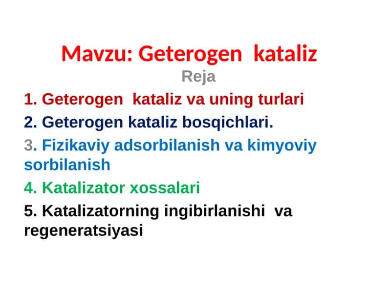 Geterogenkataliz 1