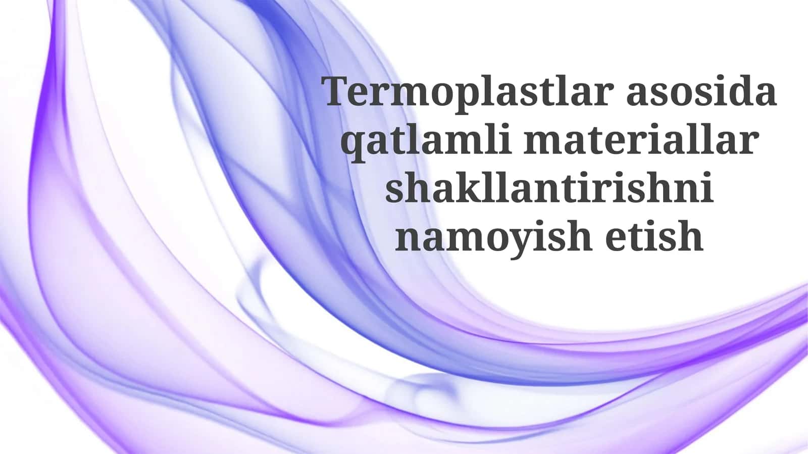Termoplastik qatlamli materiallar 1