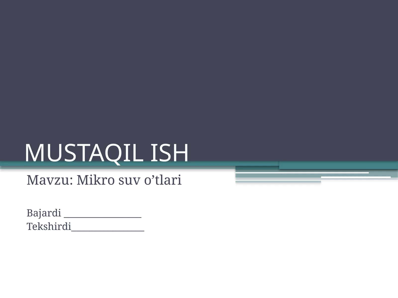 Mikro suv o'tlari 1