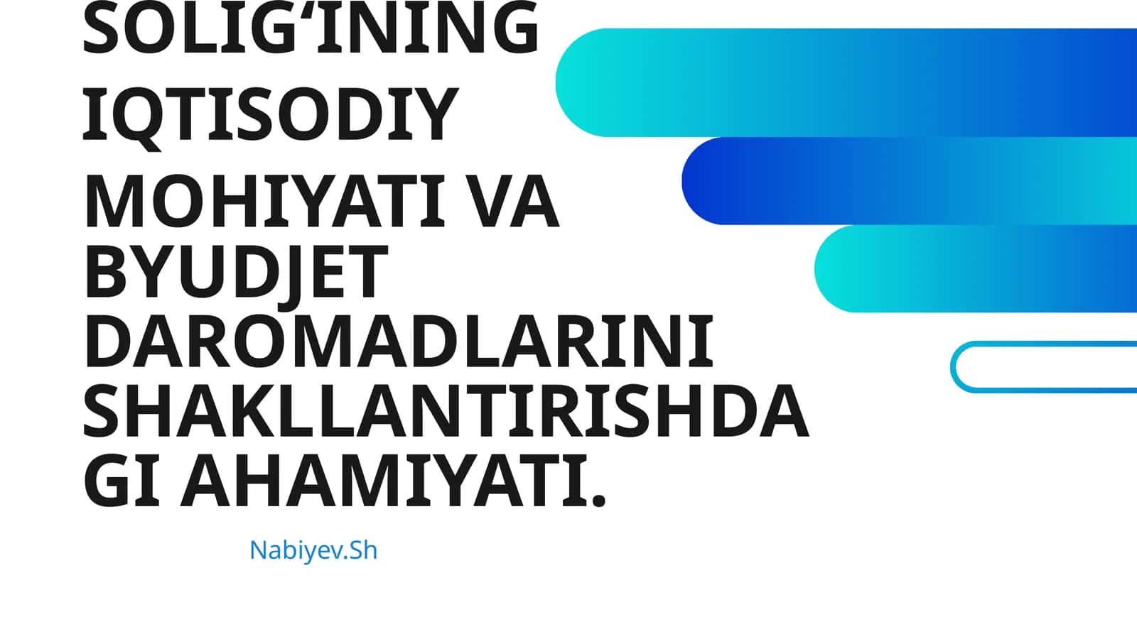O'ZBEKISTONDA JISMONIY SHAXSLARDAN OLINADIGAN DAROMAD SOLIG‘INING IQTISODIY MOHIYATI VA BYUDJET DAROMADLARINI SHAKLLANTIRISHDAGI AHAMIYATI 1