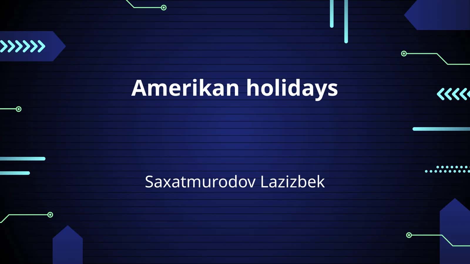 Amerikan holidays 1