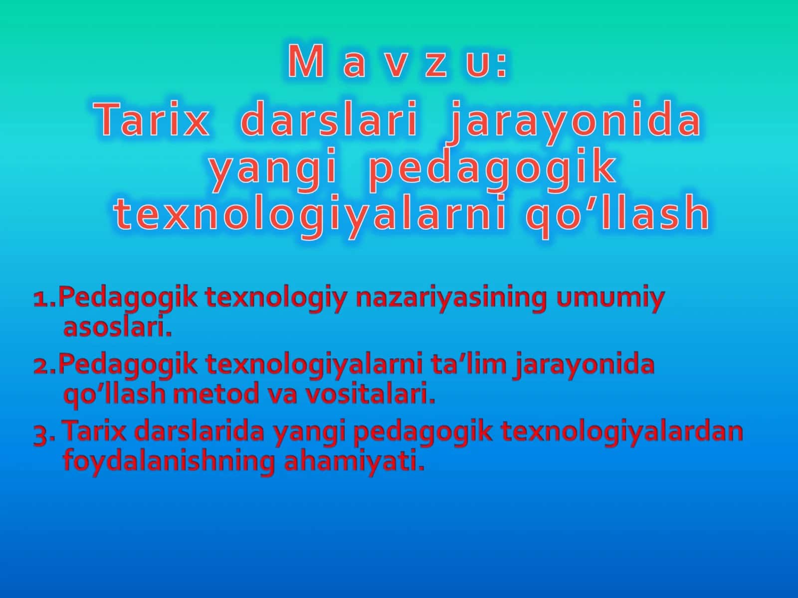 Pedagogik texnologiya 1