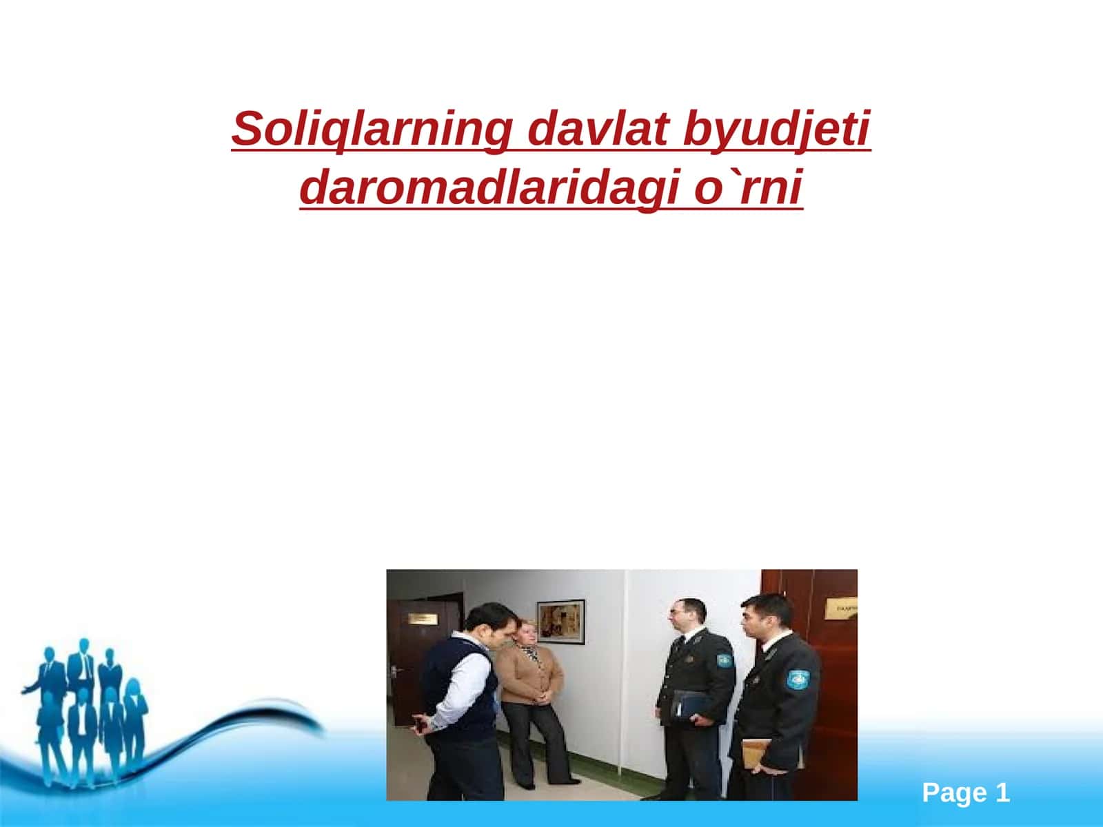 Soliqlarning davlat byudjeti daromadlaridagi o`rni 1