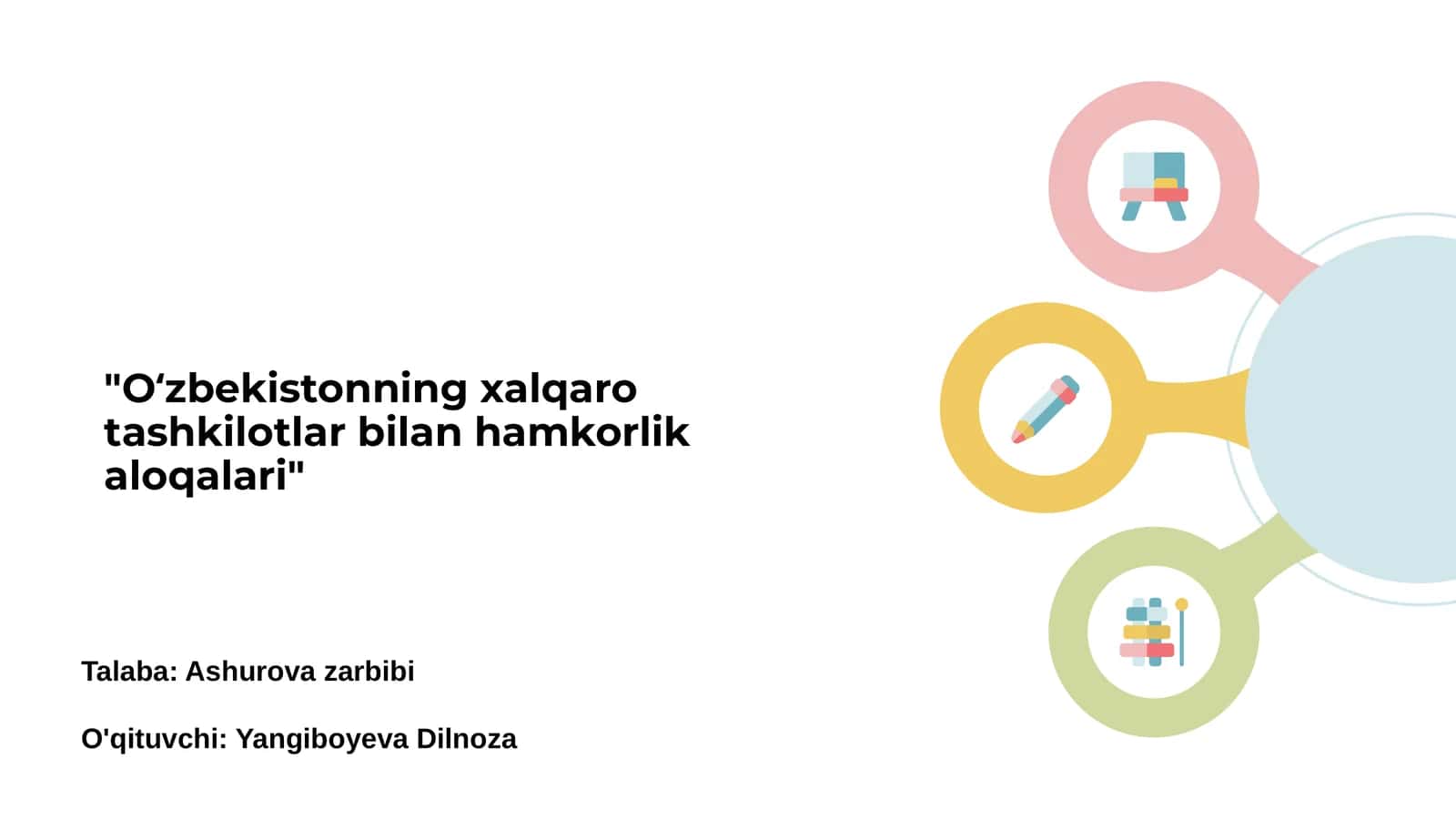 O‘zbekistonning xalqaro tashkilotlar bilan hamkorlik asoslari 1