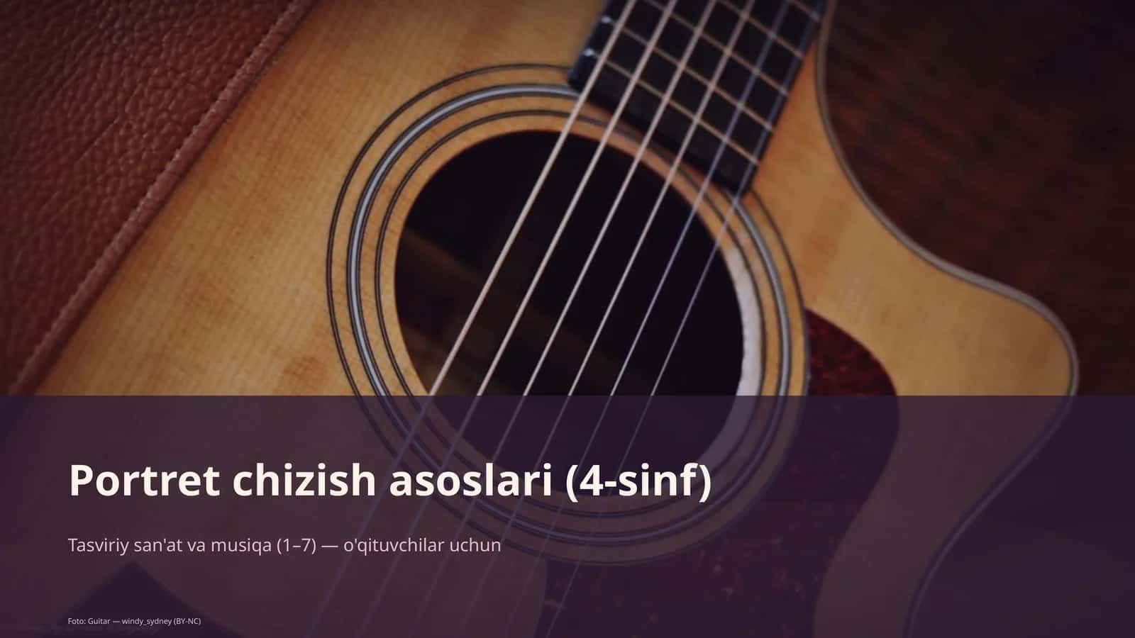 Portret chizish asoslari (4-sinf) 1