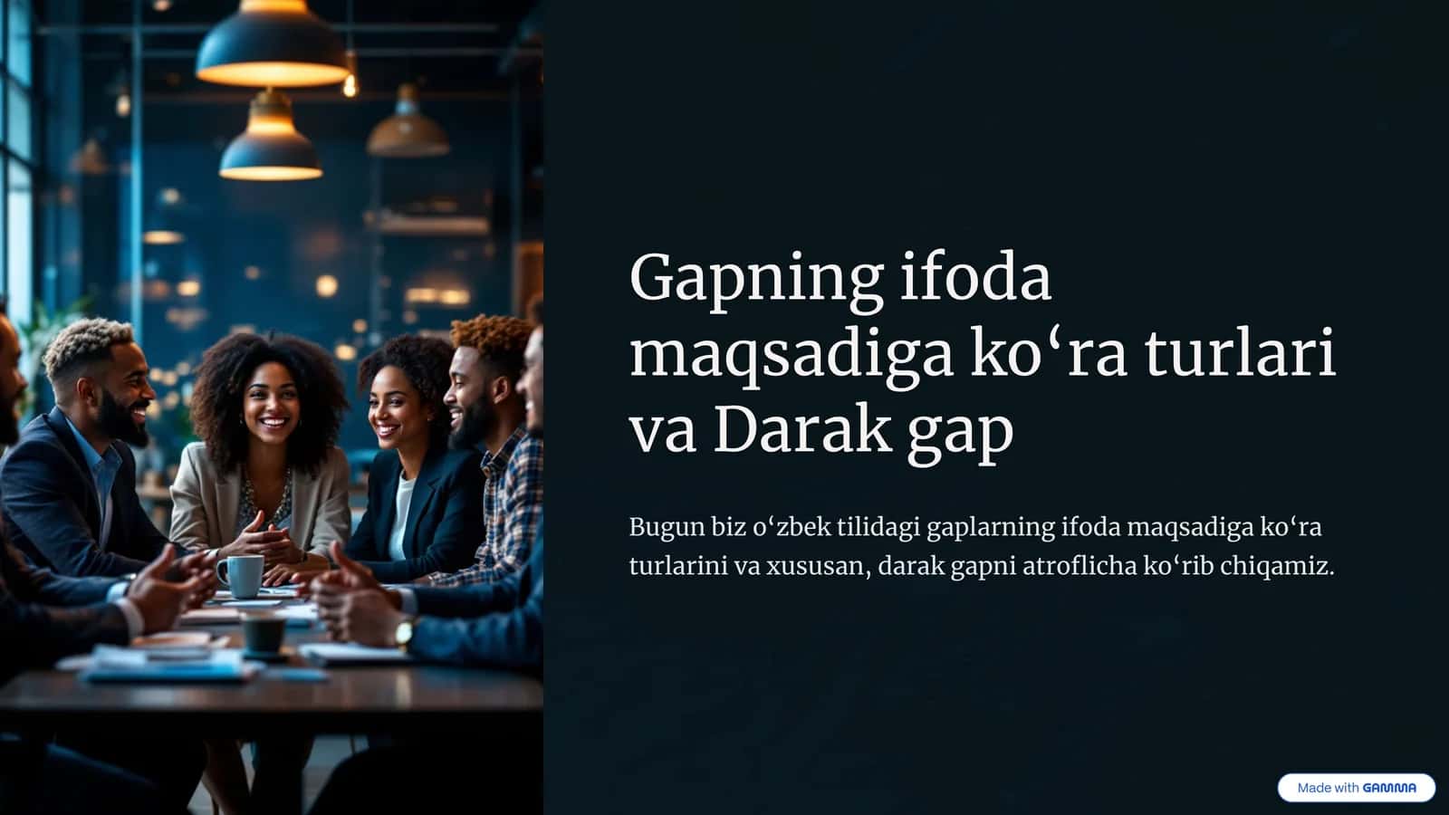 Darak gap va gapning ifoda maqsadi 1