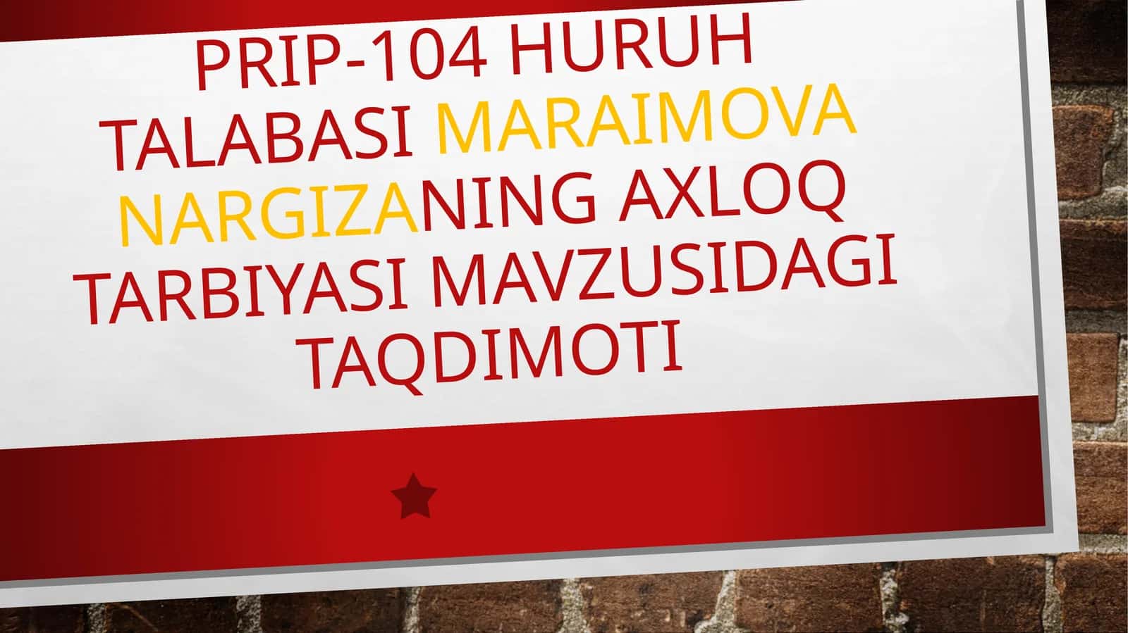 AXLOQ TARBIYASI 1