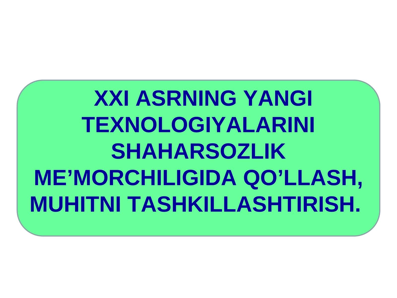 Shaharsozlikni rivojlantirish 1