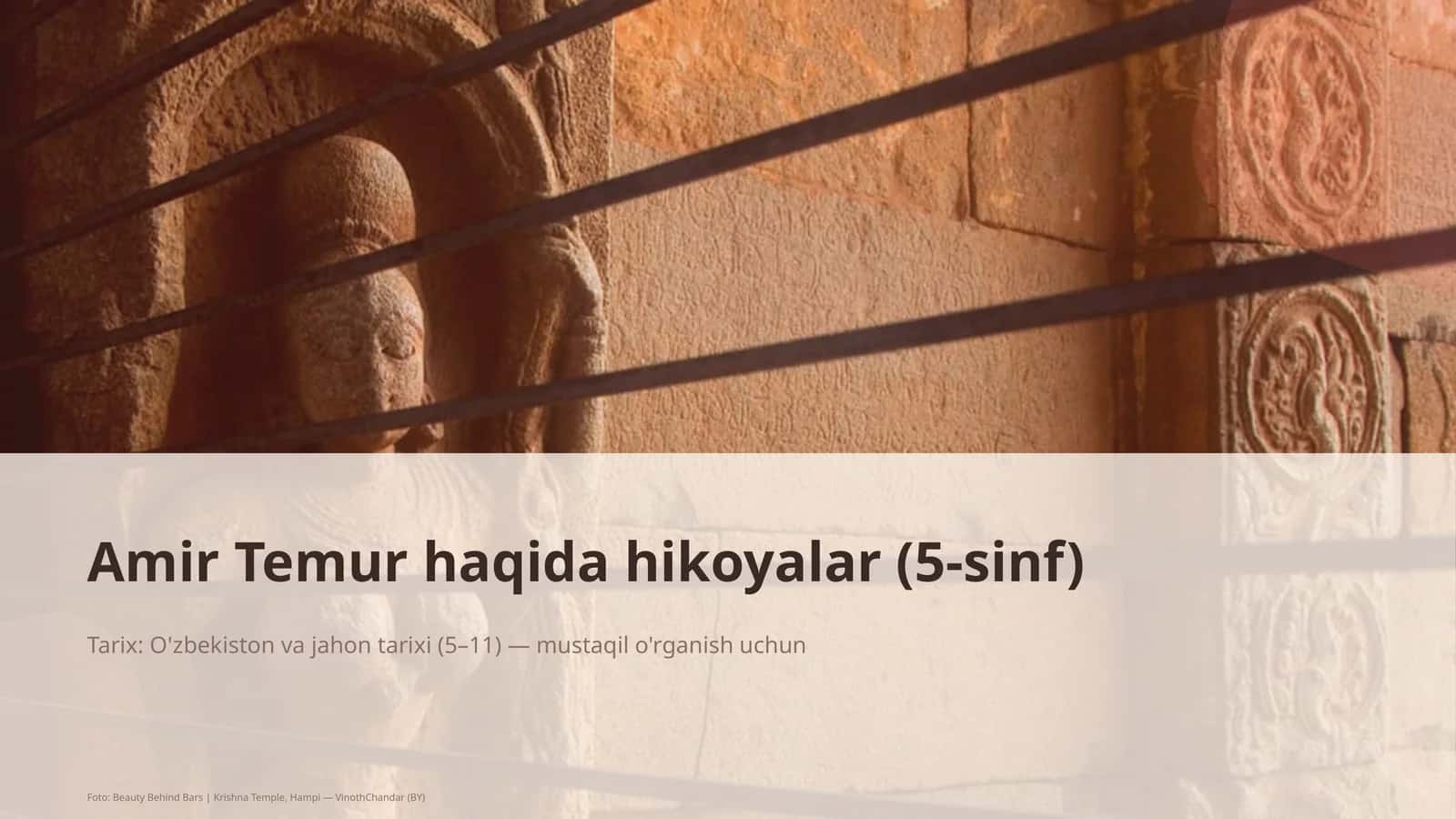 Amir Temur haqida hikoyalar (5-sinf) 1