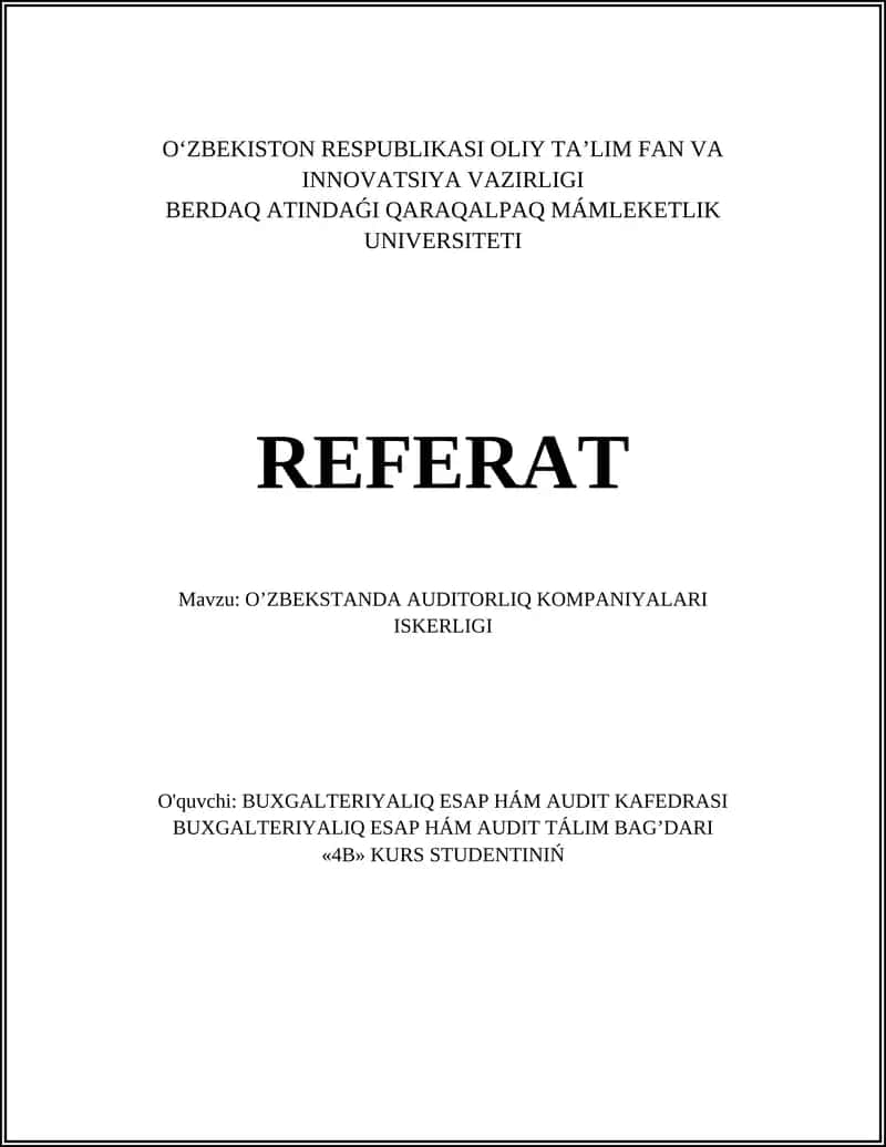 Auditorlik kompaniyalari lisenziyalash tartibi 1