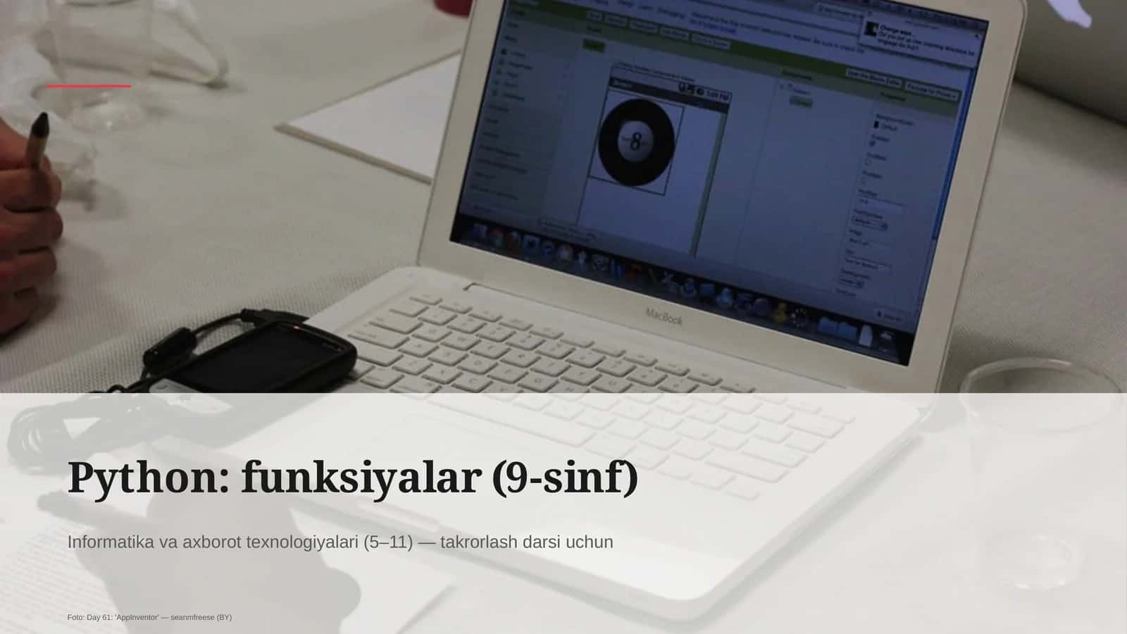 Python: funksiyalar (9-sinf) 1