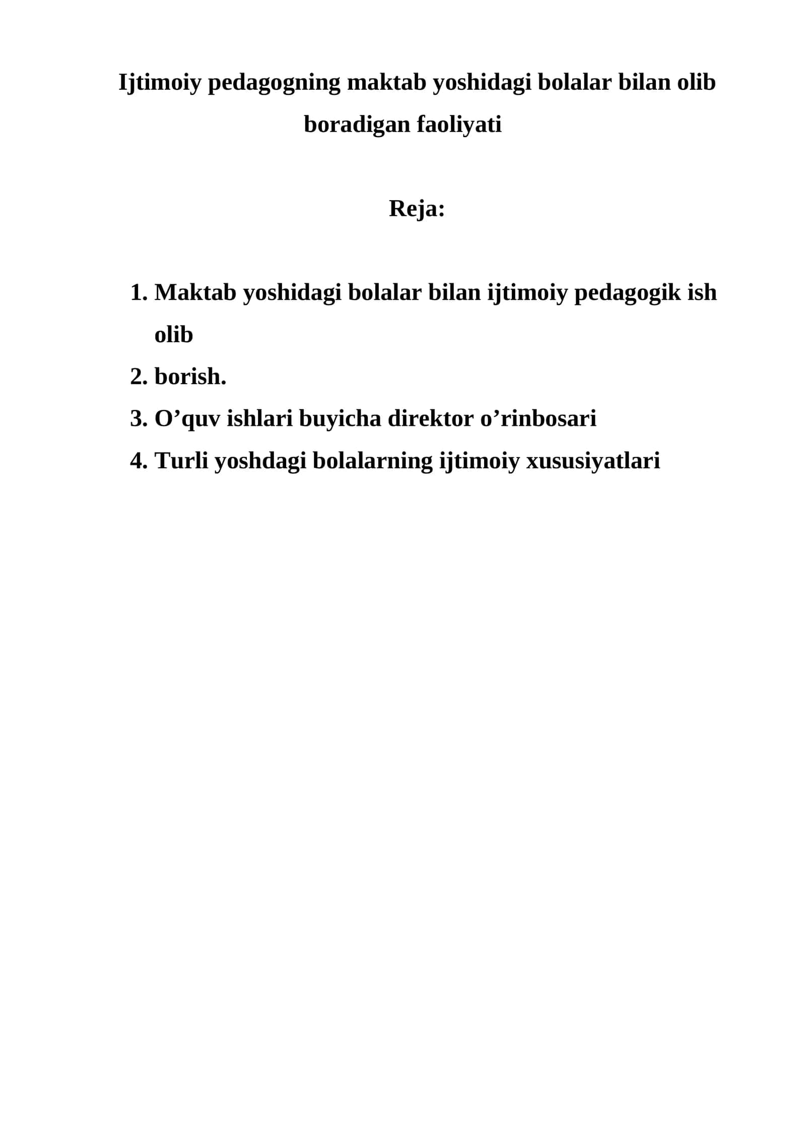 Ijtimoiy pedagogning maktab yoshidagi bolalar bilan olib boradigan faoliyati 1