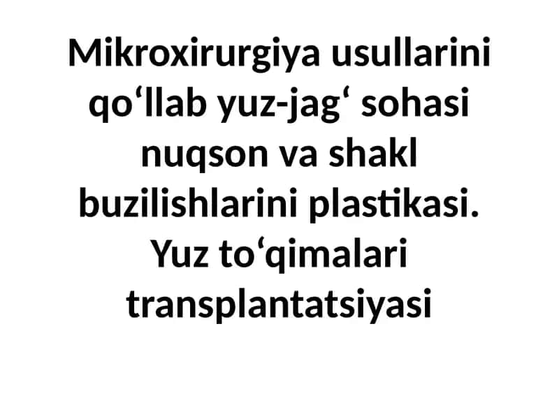 Mikroxirurgiya 1