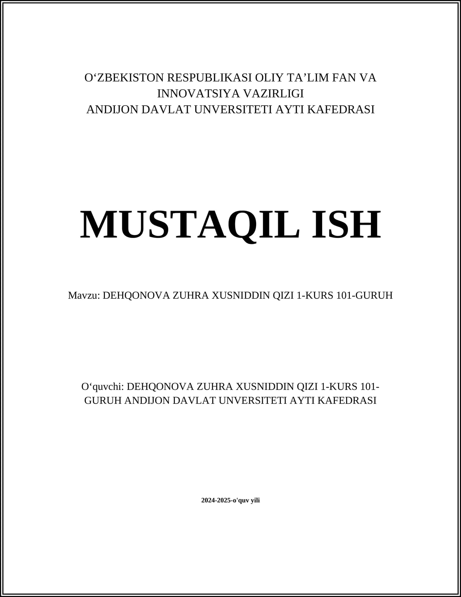 Matematika asoslari 1