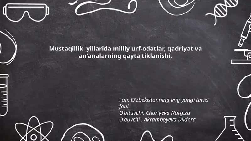 O'zbekistonning eng yangi tarixi fani 1