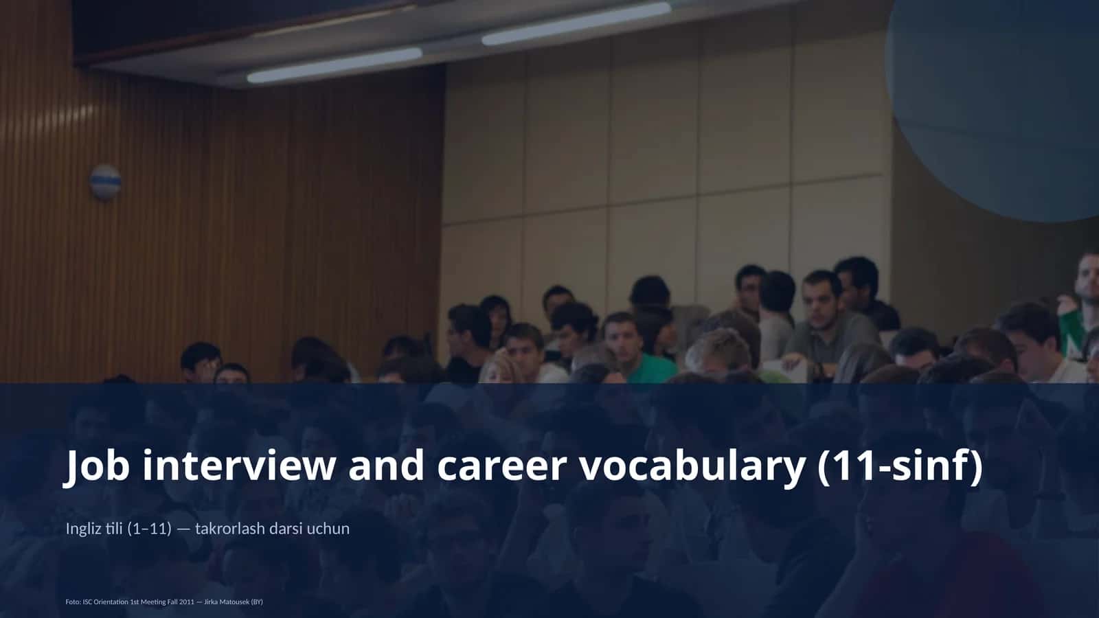 Job interview and career vocabulary (11-sinf) 1