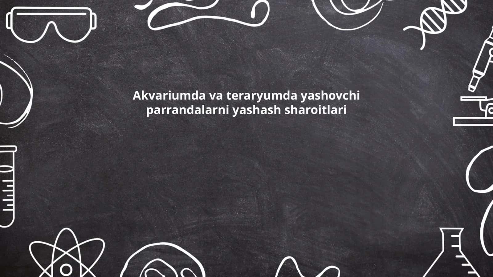 Akvariumda va teraryumda yashovchi parrandalarni yashash sharoitlari 1