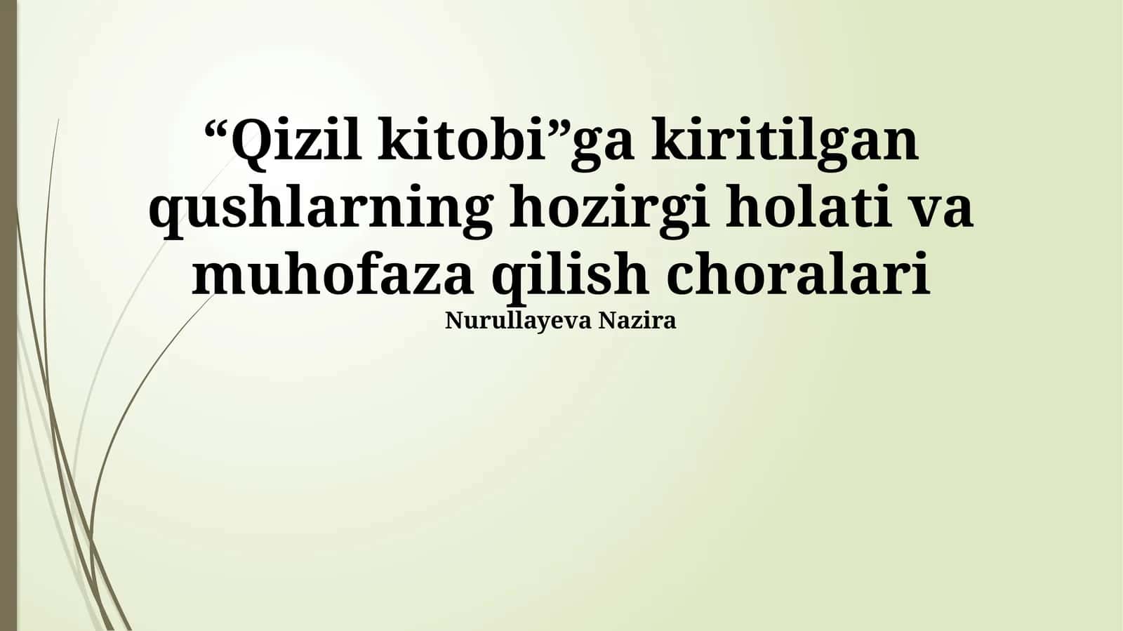 O‘zbekiston Qizil kitobi 1