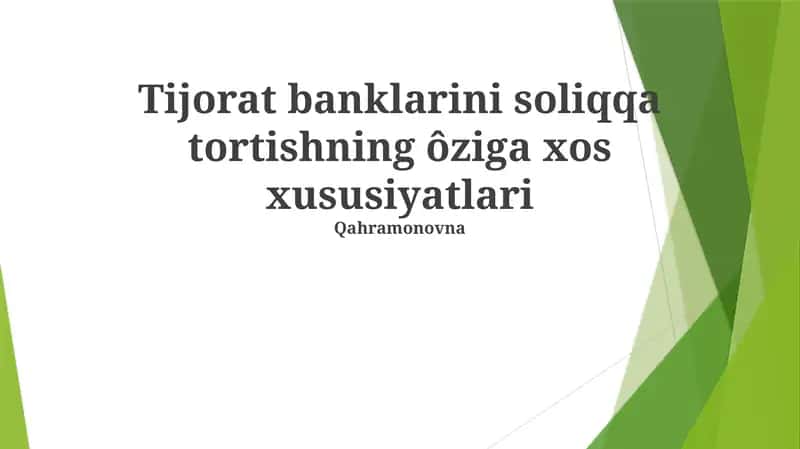 Tartibga solish kapital talablari va soliqlar 1