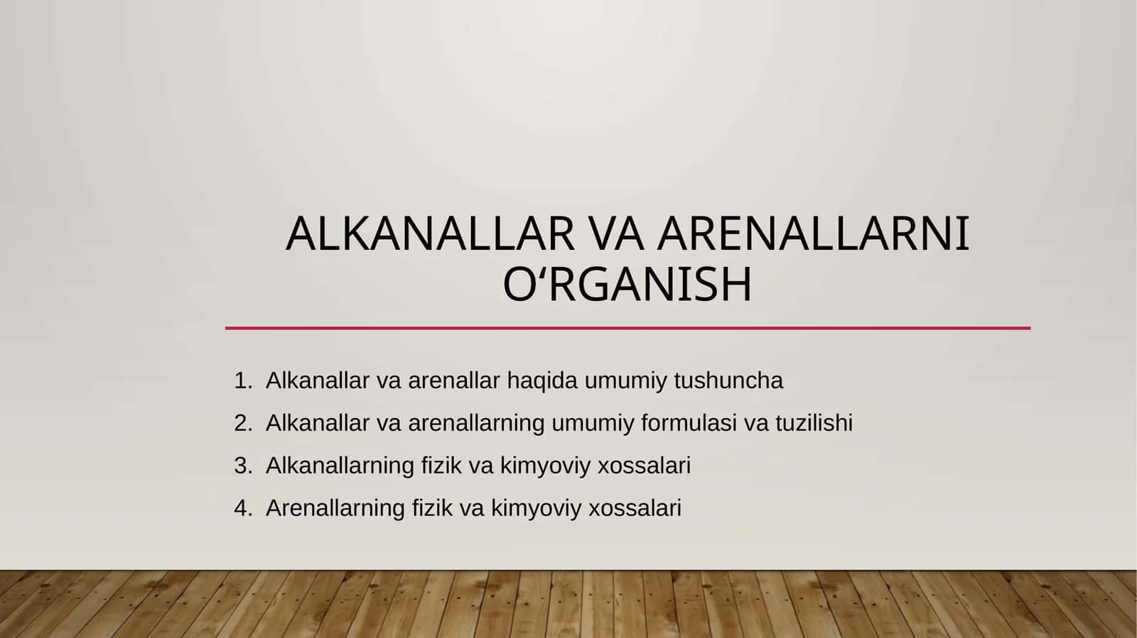 Alkanallar va arenallar 1