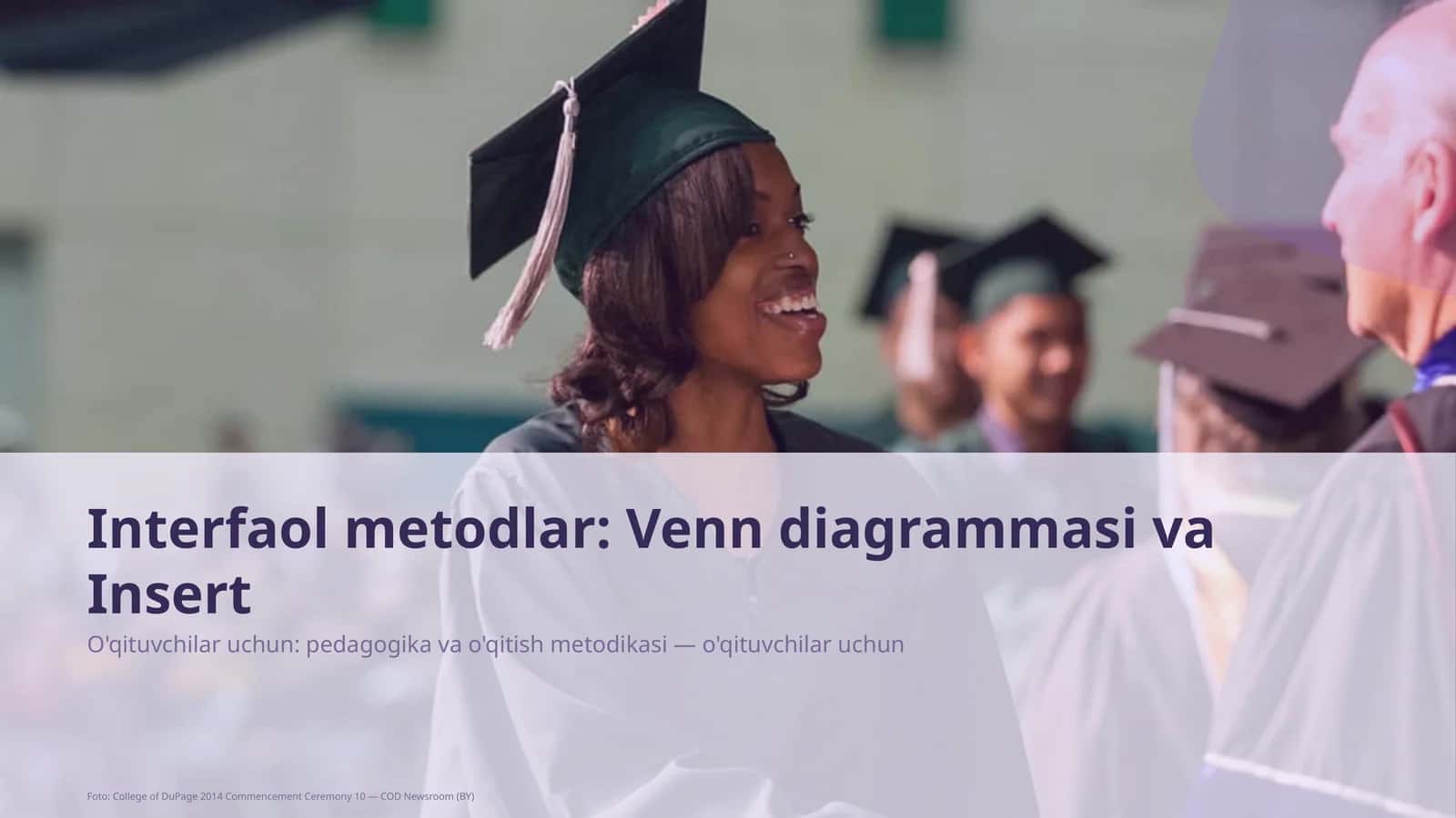 Interfaol metodlar: Venn diagrammasi va Insert 1