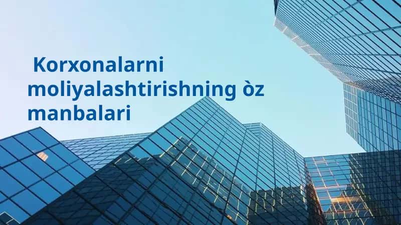 Korxonalarni moliyalashtirishning òz manbalari 1