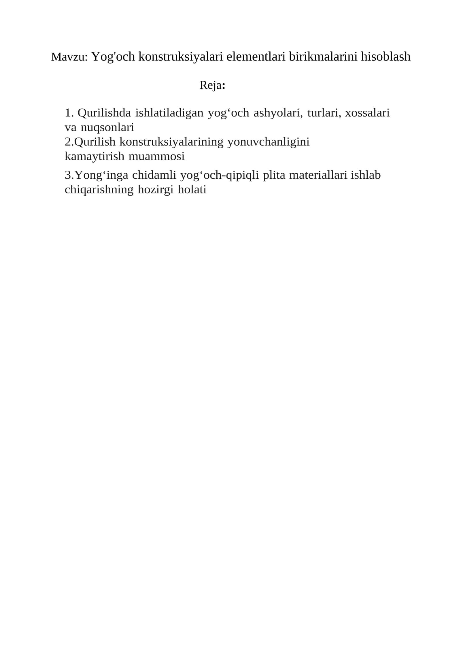 Yog'och konstruksiyalari elementlari birikmalarini hisoblash 1