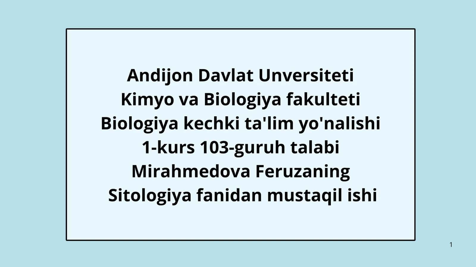 Kimyo va Biologiya fakulteti 1