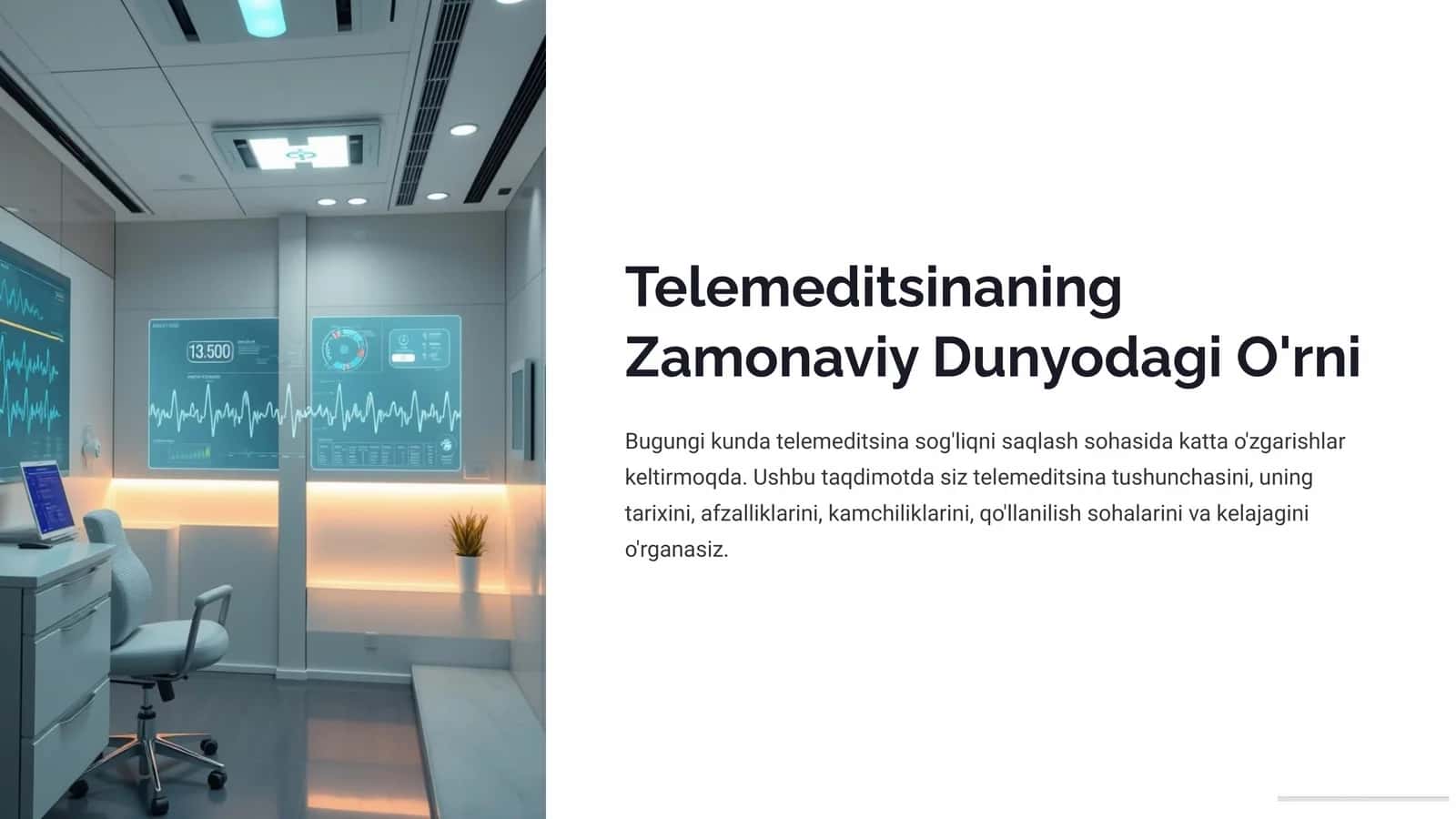Telemeditsinaning  zamonaviy  dunyodagi  o'rni 1