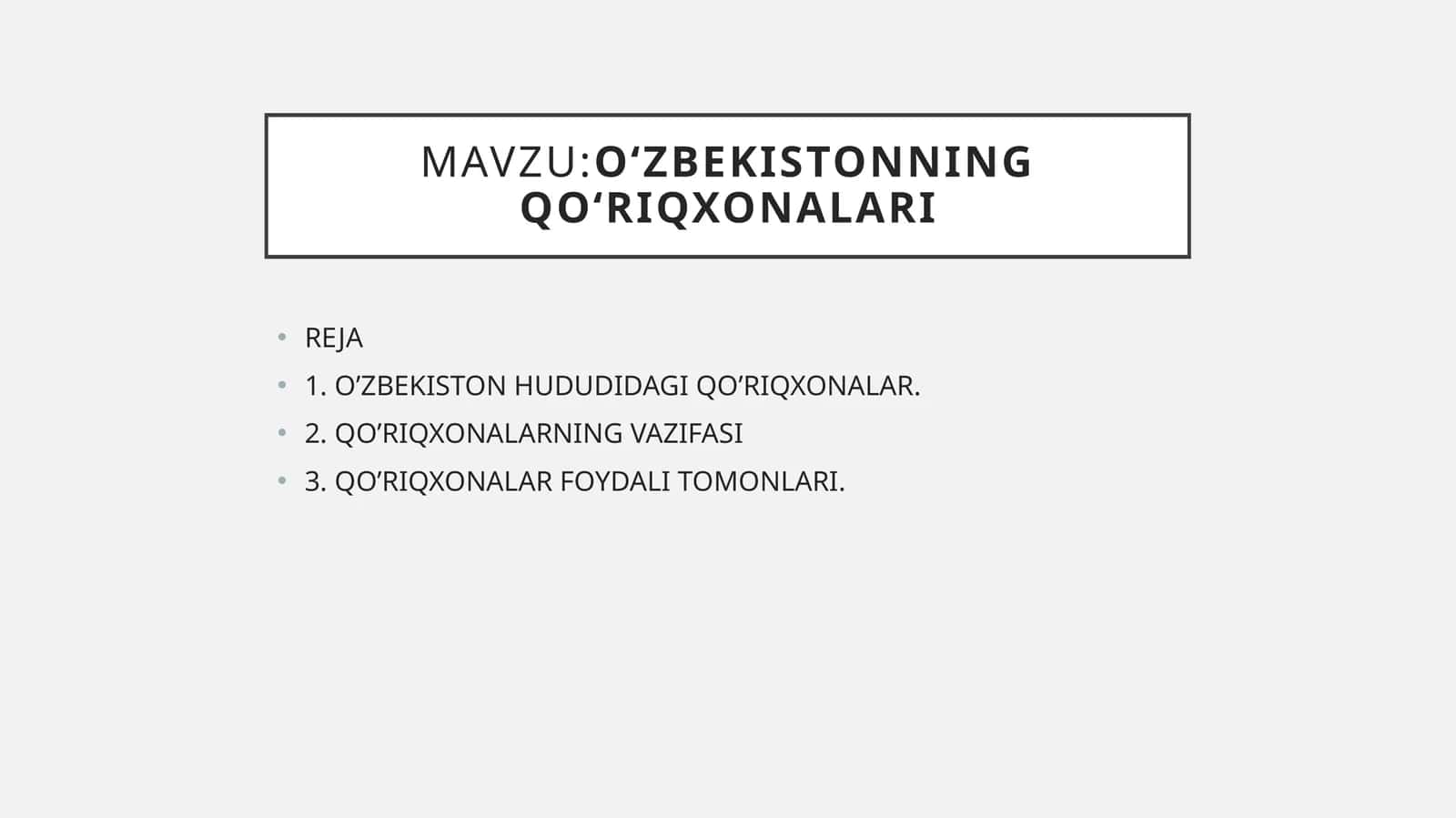 O‘zbekistonning qo‘riqxonalari 1