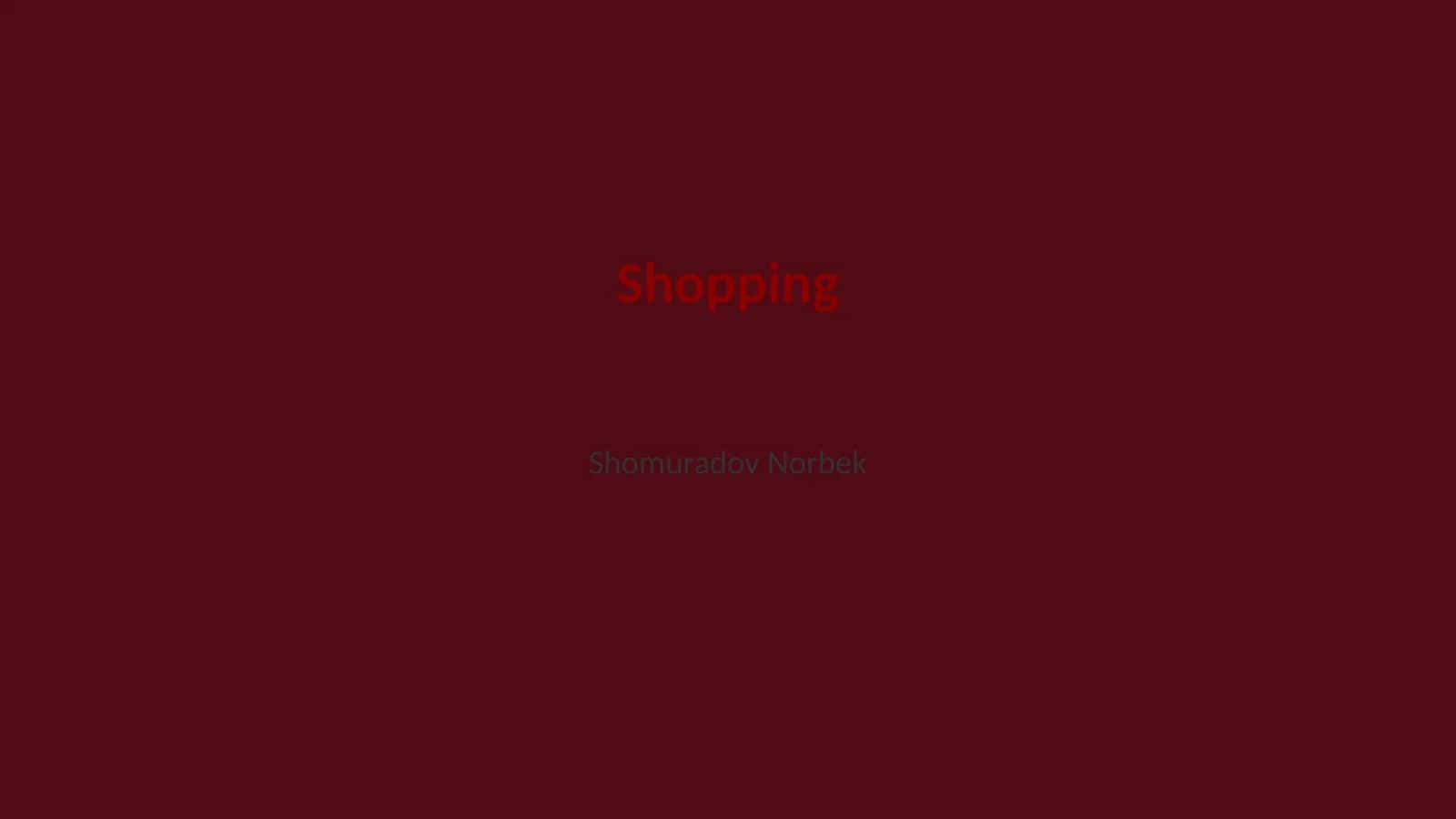 Shopping 1