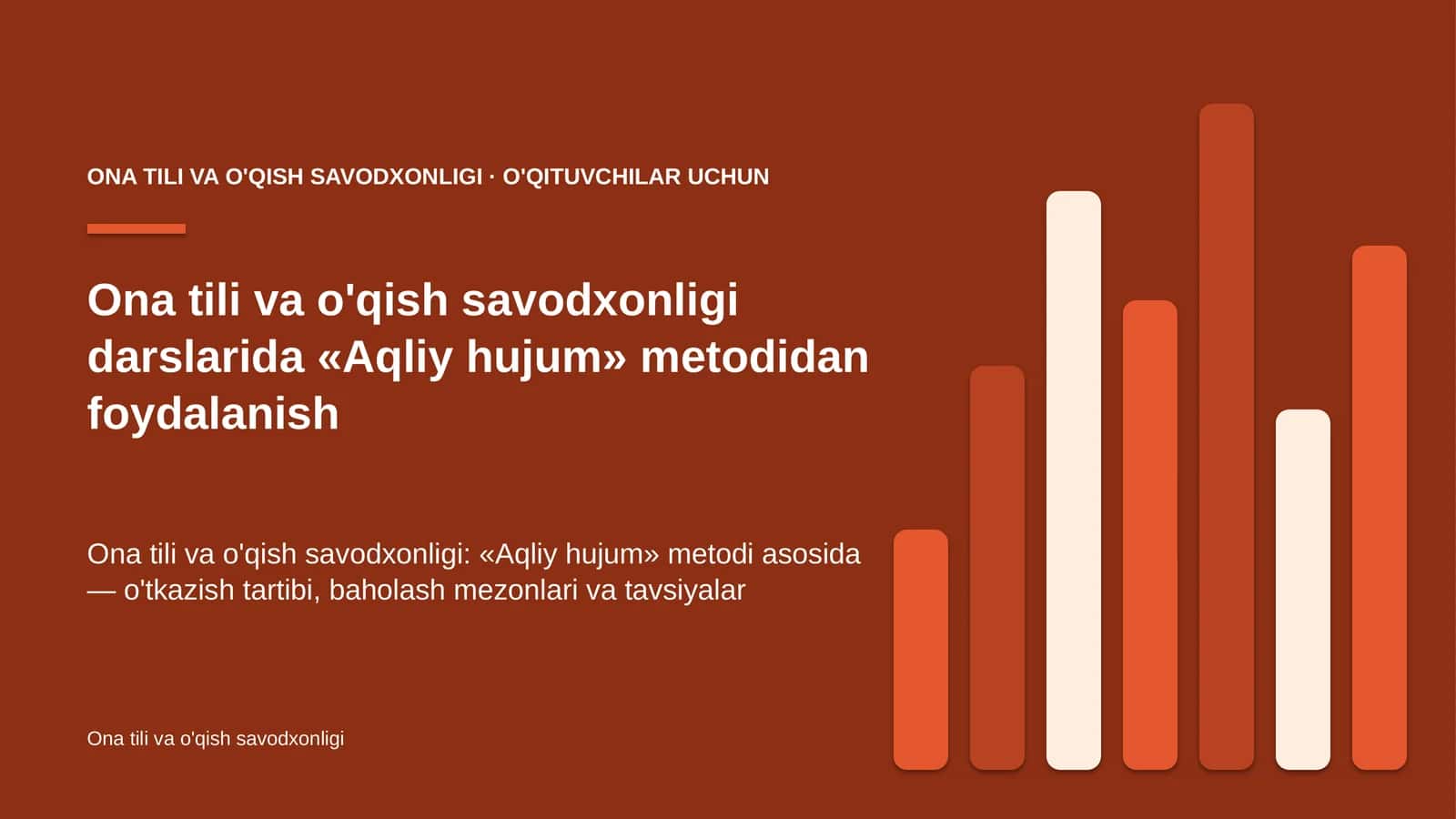 ona tili va o'qish savodxonligi darslarida aqliy hujum metodidan foydalanish 9392 1