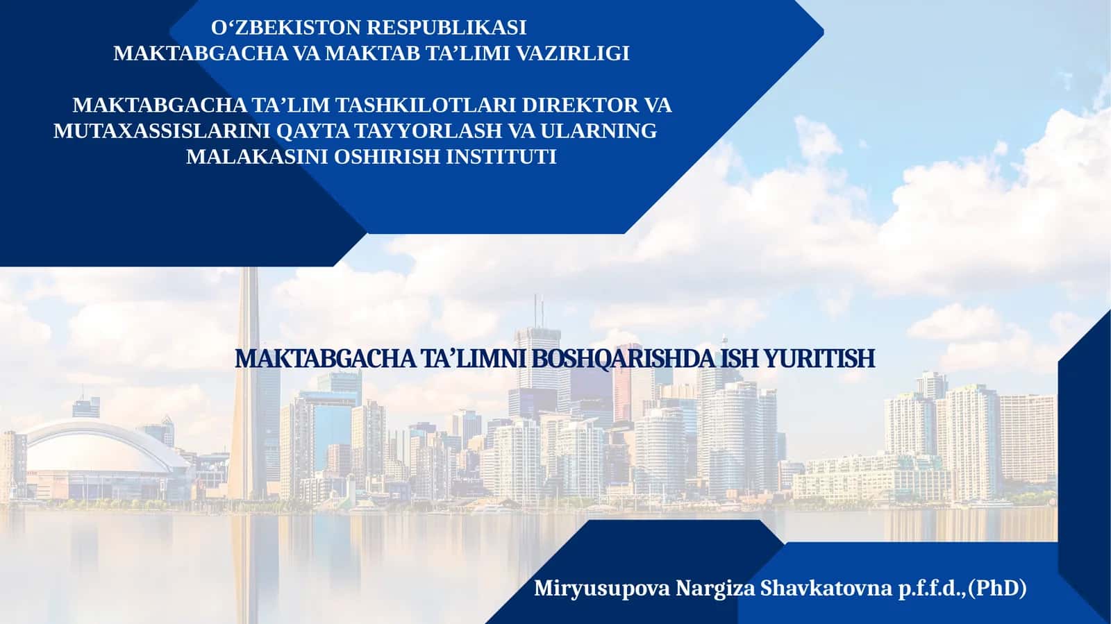 MAKTABGACHATAʼLIMNIBOSHQARISHDA ISH YURITISH 1