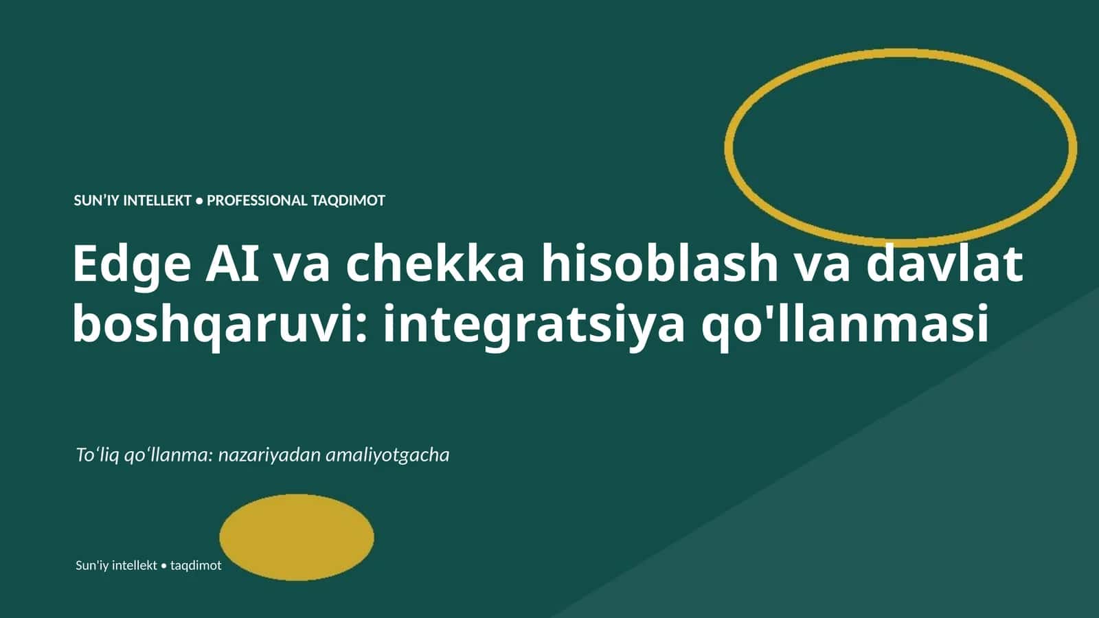 Edge AI va chekka hisoblash va davlat boshqaruvi: integratsiya qo'llanmasi 1